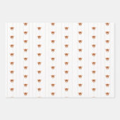 Baby Boy Longhorn Burnt Orange Inpakpapier Vel (Voorkant)