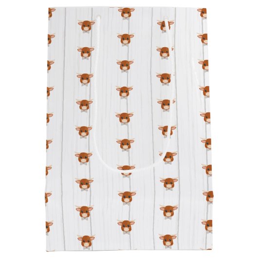 Baby Boy Longhorn Burnt Orange Medium Cadeauzakje (Achterkant)