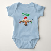 Baby Boy Longhorn Steer Baby Bodysuit (Voorkant)