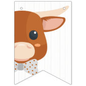 Baby Boy Longhorn verbrand Oranje Baby shower Vlaggetjes (Tweede vlag)