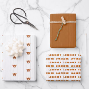 Baby Boy Longhorn verbrand Sinaasappel Inpakpapier Vel