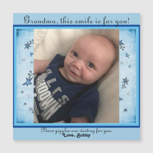 Baby Boy Magnetic Afbeelding Kaart voor grootmoede