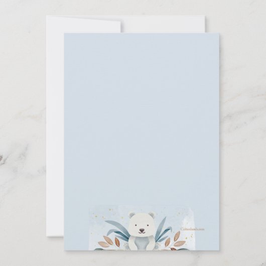 Baby Boy Meet en Greet Kaart (Achterkant)