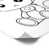 Baby Boy Meisje Beer Jumpsuit Kleurplaat Poster (Hoek)