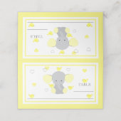 Baby Boy Meisje Douche Gele Olifant Tafel Plaatskaartje (Buitenkant ongevouwen)