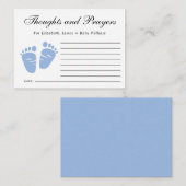 Baby Boy Memorial Service Gedachten en gebeden Informatiekaartje (Voorkant / Achterkant)