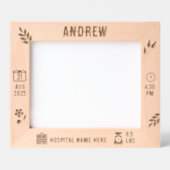 Baby Boy Memory-Lijst | Horizontaal | DP7 Gegraveerde Lijstjes (Voorkant)