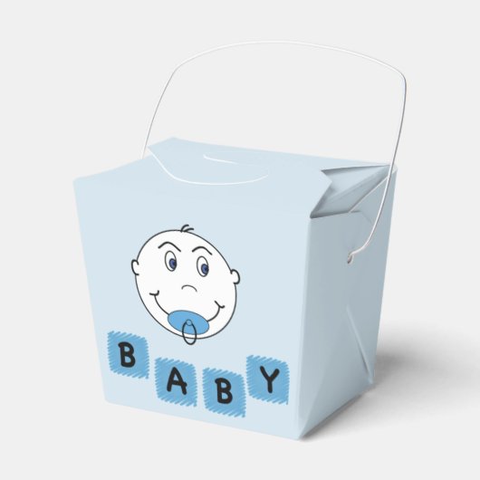 Baby Boy Mischief Face Bedankdoosjes (Voorkant Zijde)