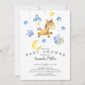 Baby Boy Mobile Horse Baby shower Kaart (Voorkant)