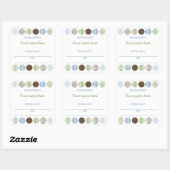 Baby Boy Mod Polka Dot boek bord naam bookplate Vierkante Sticker (Vel)