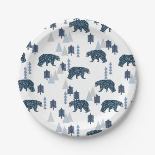 Baby boy modern beer papieren bordje