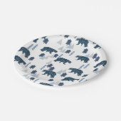 Baby boy modern beer papieren bordje (Gekanteld)