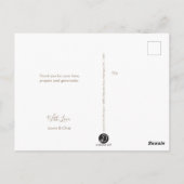 Baby Boy Modern Blue Photo Christening Dank u Briefkaart (Achterkant)