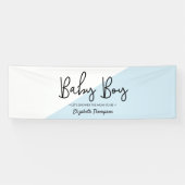 Baby Boy Modern Diagonaal Baby shower Spandoek (Horizontaal)