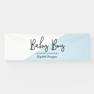 Baby Boy Modern Diagonaal Baby shower Spandoek