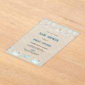 Baby Boy Modern Shower Invitation Acryl Uitnodigingen (Laagn)