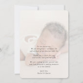 BABY BOY moderne foto schattig lijst aqua blue I Kaart (Achterkant)