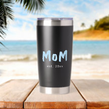 Baby Boy Moeder Gevestigd Blauwe Typografie