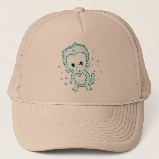 Baby Boy Monkey Trucker Pet (Voorkant)