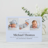 Baby Boy Multi Photo Sjabloon Blauwe Sterren (Staand voorkant)