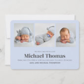 Baby Boy Multi Photo Sjabloon Blauwe Sterren (Voorkant)