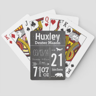 Baby Boy Mustache lil' Man  Retro Pokerkaarten