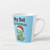 Baby Boy My 1st Christmas Dino Latte Mok (Rechts)