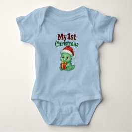 Baby Boy My 1st Christmas Dino Romper