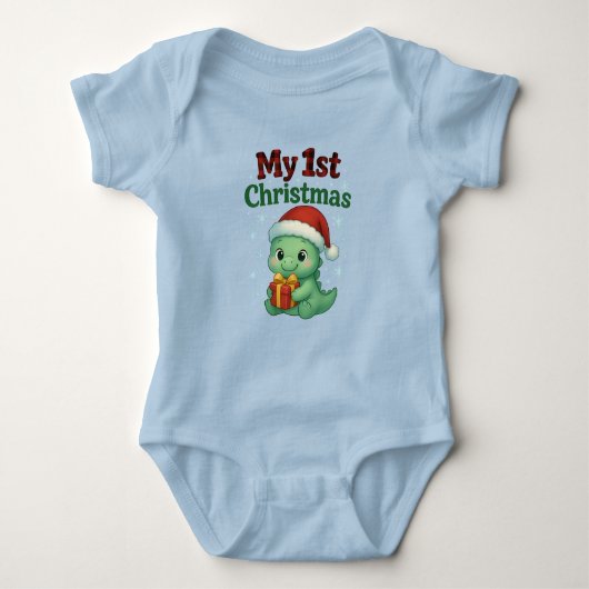 Baby Boy My 1st Christmas Dino Romper (Voorkant)