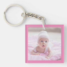 Baby Boy 'n Meisje, Roze 'n Blauw Twee Foto Sleute Sleutelhanger