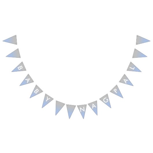Baby Boy Nagpal Blue en Silver Banner (Alle)