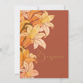 Baby Boy Naming Burnt Sinaasappel Joods Hebreeuws Kaart (Achterkant)