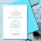 Baby Boy Naming Ceremony Joods Modern Blauw Kaart