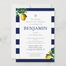 Baby Boy Naming Ceremony Lemons Blue Jewish Hebrew Kaart