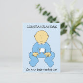 Baby Boy Naming Day Gefeliciteerd. Briefkaart (Staand voorkant)