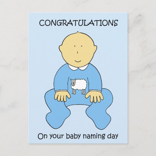 Baby Boy Naming Day Gefeliciteerd. Briefkaart (Voorkant)