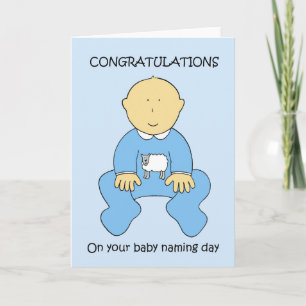 Baby Boy Naming Day Gefeliciteerd. Kaart