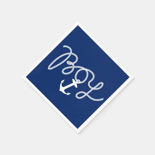 Baby Boy Nautisch Anker Baby shower Servetten (Hoek)