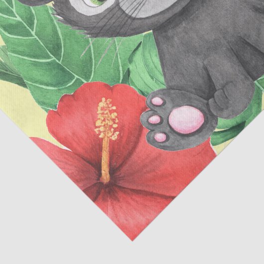 Baby Boy Neutral Neursery Panther Decoupage Tissuepapier (Detail)