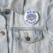 Baby Boy New papa Ronde Button 5,7 Cm (In situ)