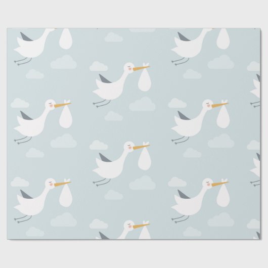 Baby Boy Newborn Shower Sralk Bundle of Joy Cadeaupapier (Vlak)