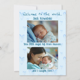 Baby Boy Nieuwe Aankomst Aankondiging