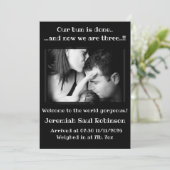 Baby Boy Nieuwe Aankomst Aankondiging (Staand voorkant)