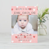 Baby Boy Nieuwe Aankomst Aankondiging (Staand voorkant)