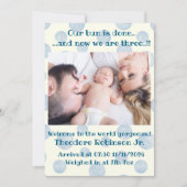 Baby Boy Nieuwe Aankomst Aankondiging (Voorkant)