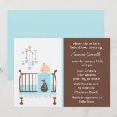 Baby Boy Nursery Baby shower Kaart (Voorkant / Achterkant)