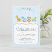 Baby Boy Nursery Baby Shower Uitnodigingen (Staand voorkant)