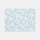 Baby Boy Nursery Blue Cloud Animals Fleece Deken (Voorkant (Horizontaal))
