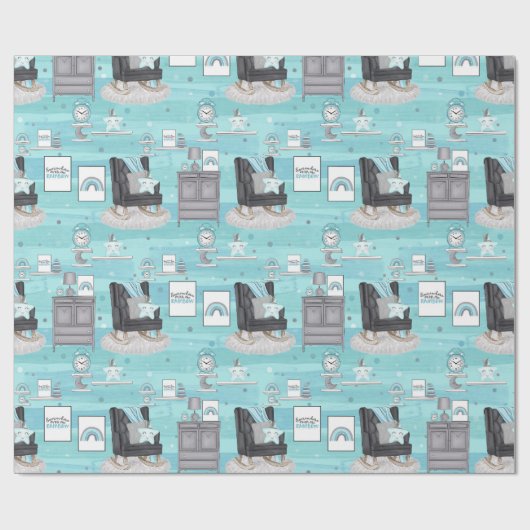 Baby Boy Nursery Cadeaupapier (Vlak)