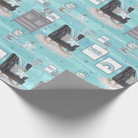 Baby Boy Nursery Cadeaupapier (Hoek)